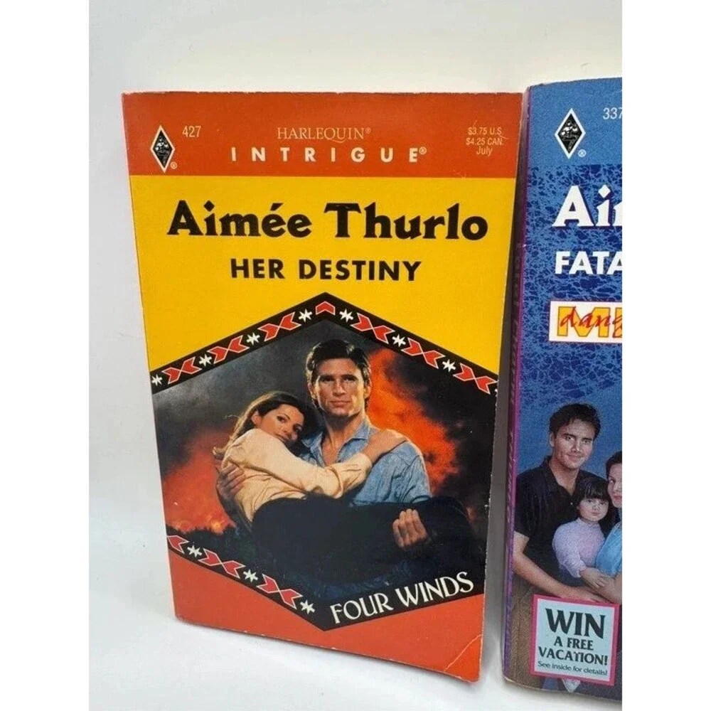 Harlequin Intrigue 2 Book Lot Aimee Thurlo Her Destiny Fatal Charm Romance Novel